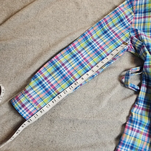 Button down Shirt dress Plaid Collared Long Sleeves Cotton blend US POLO ASSN - Picture 14 of 16